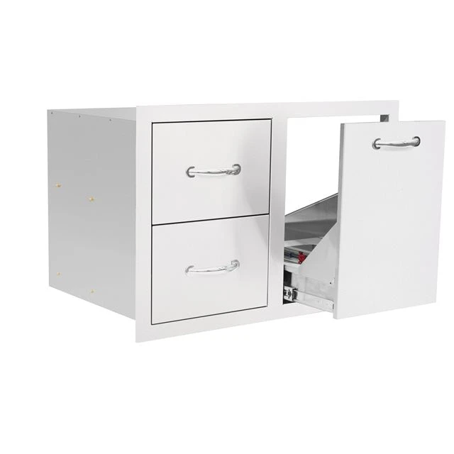 TrueFlame 33-Inch 2-Drawer & Vented LP Tank Pullout Drawer Combo (TF-DC2-33LP-A) TrueFlame 33-Inch 2-Drawer & Vented LP Tank Pullout Drawer Combo (TF-DC2-33LP-A) -Elite Patio Direct Shop 125 tf dc2 33lp 3