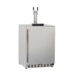 TrueFlame 24-Inch 6.6 Cu. Ft. Deluxe Outdoor Rated Kegerator - Double Tap (TF-RFR-24DK2)