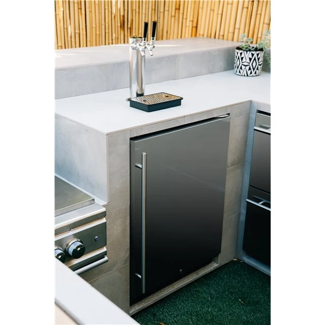 TrueFlame 24-Inch 6.6 Cu. Ft. Deluxe Outdoor Rated Kegerator - Double Tap (TF-RFR-24DK2) TrueFlame 24-Inch 6.6 Cu. Ft. Deluxe Outdoor Rated Kegerator - Double Tap (TF-RFR-24DK2) -Elite Patio Direct Shop 125 tf rfr 24dk2 3