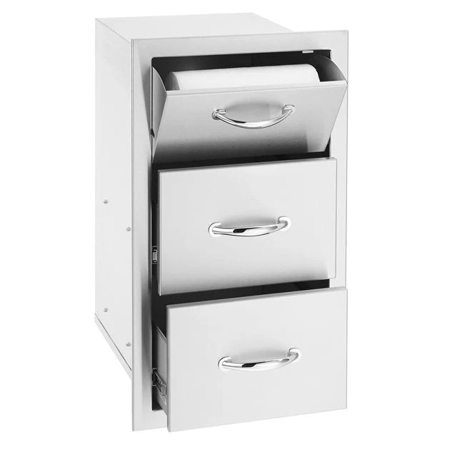 TrueFlame 17-Inch Vertical 2-Drawer & Paper Towel Holder Combo (TF-TDC-17) TrueFlame 17-Inch Vertical 2-Drawer & Paper Towel Holder Combo (TF-TDC-17) -Elite Patio Direct Shop 125 tf tdc 17 2