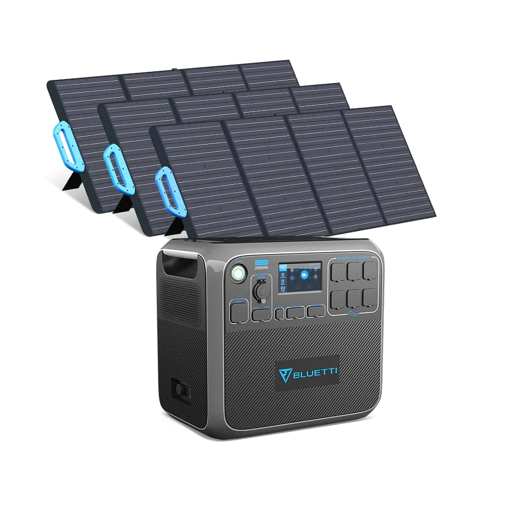 BLUETTI AC200P 2,000W/2,000Wh + 3 Mono Solar Panels - Complete Solar Kit BLUETTI AC200P 2,000W/2,000Wh + 3 Mono Solar Panels - Complete Solar Kit -Elite Patio Direct Shop AC200P PV120 1000x 96968176 46fd 446c 94c7 e977249c26b7