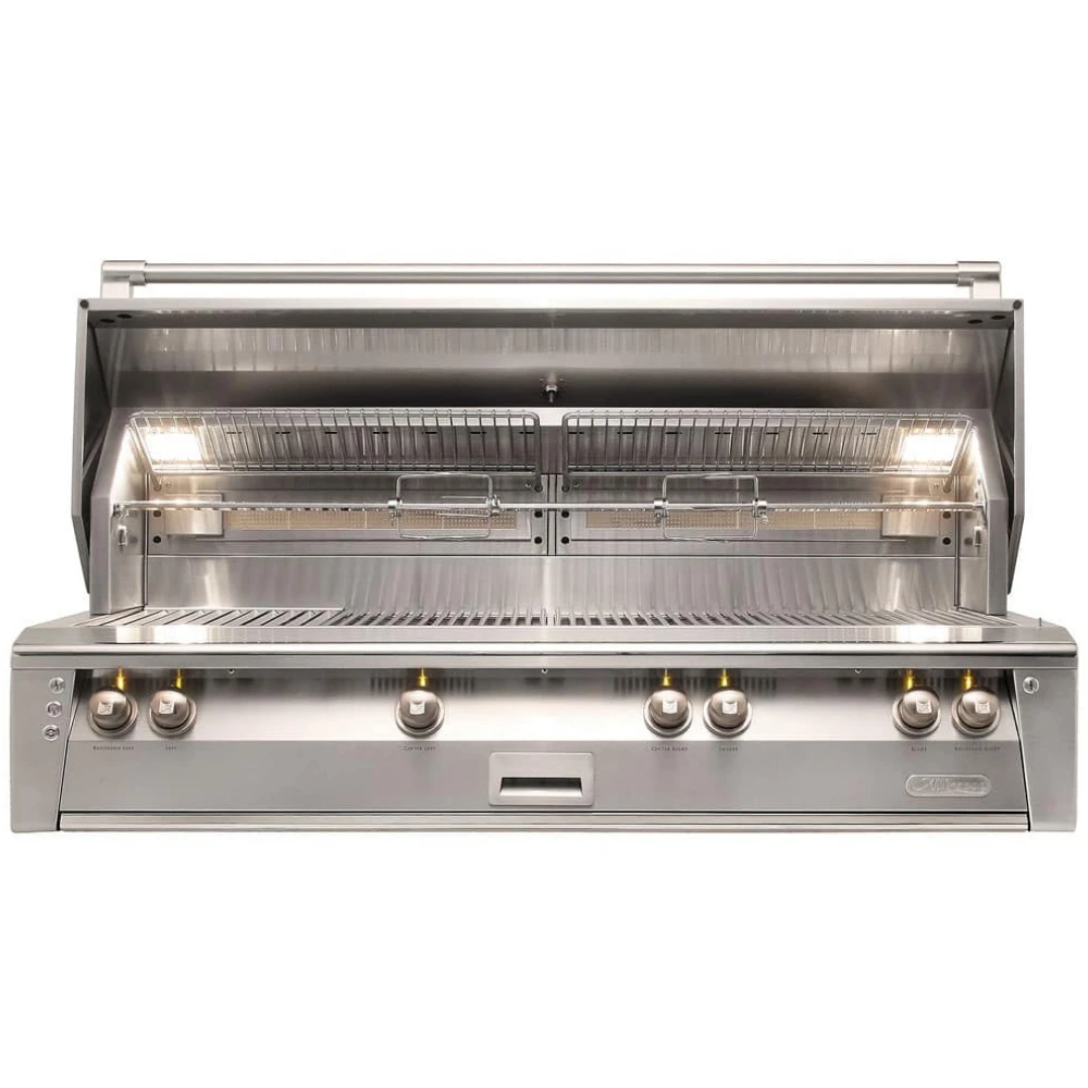 Alfresco ALXE 56-Inch Built-In Gas All Grill with Sear Zone Burner & Rotisserie - ALXE-56BFG-NG/LP Alfresco ALXE 56-Inch Built-In Gas All Grill With Sear Zone Burner & Rotisserie - ALXE-56BFG-NG/LP -Elite Patio Direct Shop AlfrescoALXE56 InchBuilt InGasGrillwithRotisserie