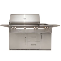 Alfresco ALXE 56-Inch Gas Grill And Side Burner On Refrigerated Base - ALXE-56R-LP/NG