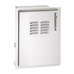 American Outdoor Grill 14-Inch Single Access Door With Tank Tray & Louvers (20-14-SSDRV/RL)