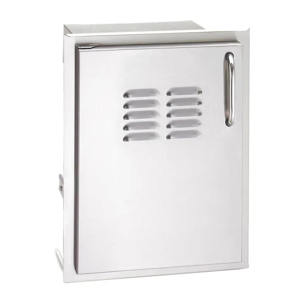 American Outdoor Grill 14-Inch Single Access Door With Tank Tray & Louvers (20-14-SSDRV/RL) American Outdoor Grill 14-Inch Single Access Door With Tank Tray & Louvers (20-14-SSDRV/RL) -Elite Patio Direct Shop AmericanOutdoorGrill14 InchSingleAccessDoorWithTankTray Louvers