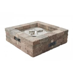 The Outdoor Greatroom Company Bronson Block Square Gas Fire Pit Kit (BRON5151-K) -Elite Patio Direct Shop BRON5151 K 7