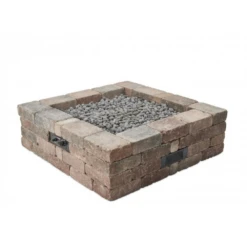 The Outdoor Greatroom Company Bronson Block Square Gas Fire Pit Kit (BRON5151-K) -Elite Patio Direct Shop BRON5151 K 8