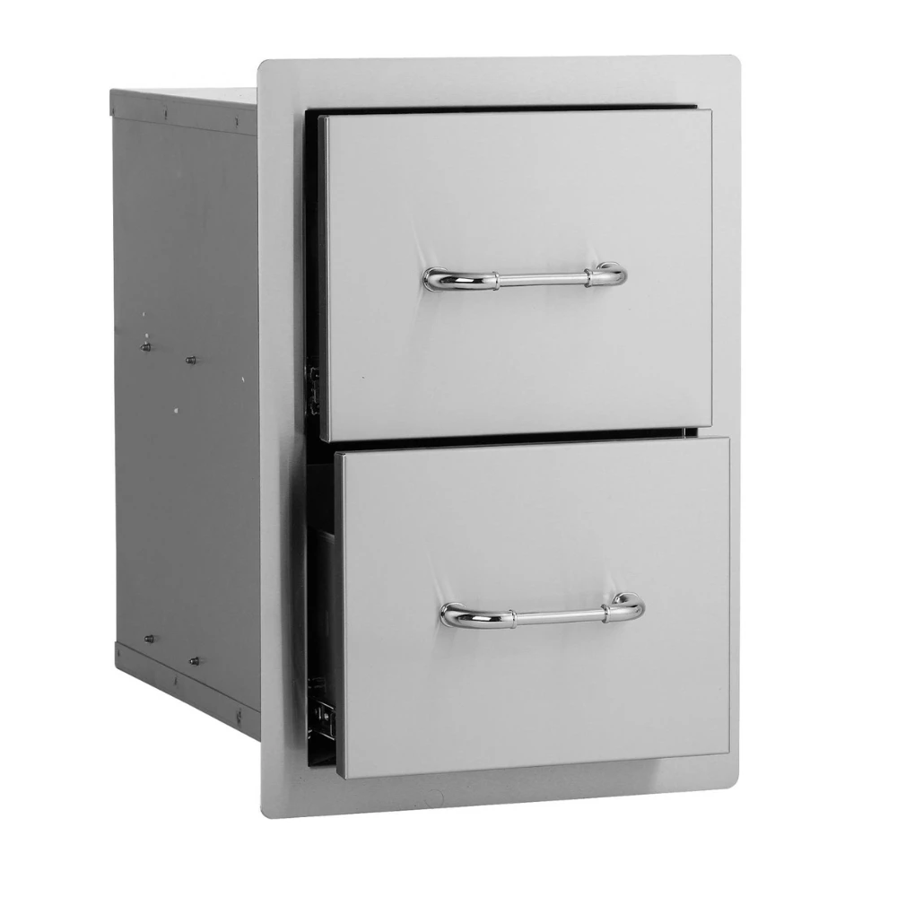 Bull Grills Stainless Steel Double Drawer (56985) Bull Grills Stainless Steel Double Drawer (56985) -Elite Patio Direct Shop BullGrillsStainlessSteelDoubleDrawer 56985