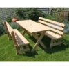 Creekvine Designs 27" Cedar Backyard Bash Cross Legged Picnic Table With Backed Benches