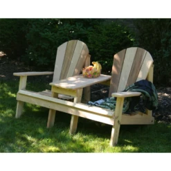 Creekvine Designs Cedar Adirondack Settee -Elite Patio Direct Shop CreekvineDesignsCedarAdirondackSettee 2