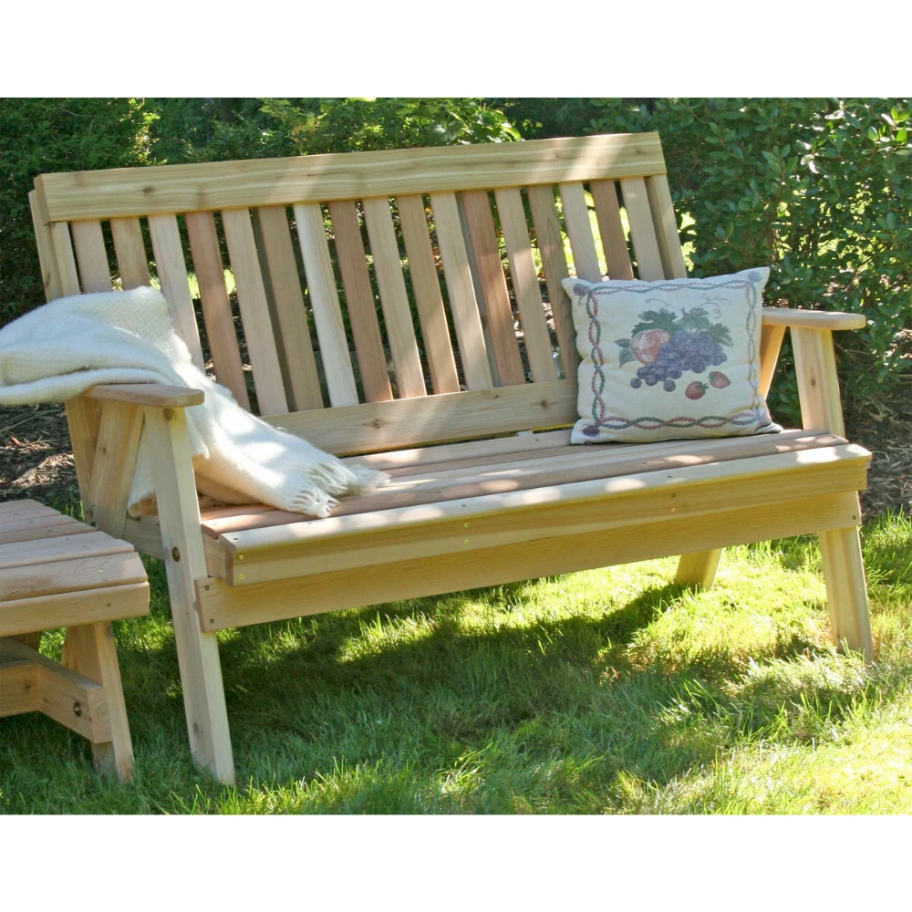 Creekvine Designs Cedar Countryside Garden Bench Creekvine Designs Cedar Countryside Garden Bench -Elite Patio Direct Shop CreekvineDesignsCedarCountrysideGardenBench