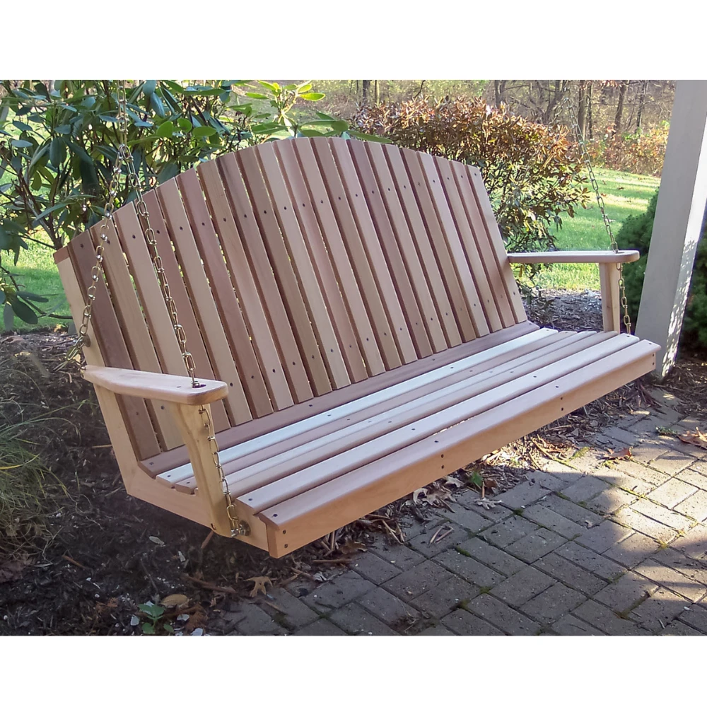 Creekvine Designs Cedar Mountaintop Fanback Porch Swing Creekvine Designs Cedar Mountaintop Fanback Porch Swing -Elite Patio Direct Shop CreekvineDesignsCedarMountaintopFanbackPorchSwing