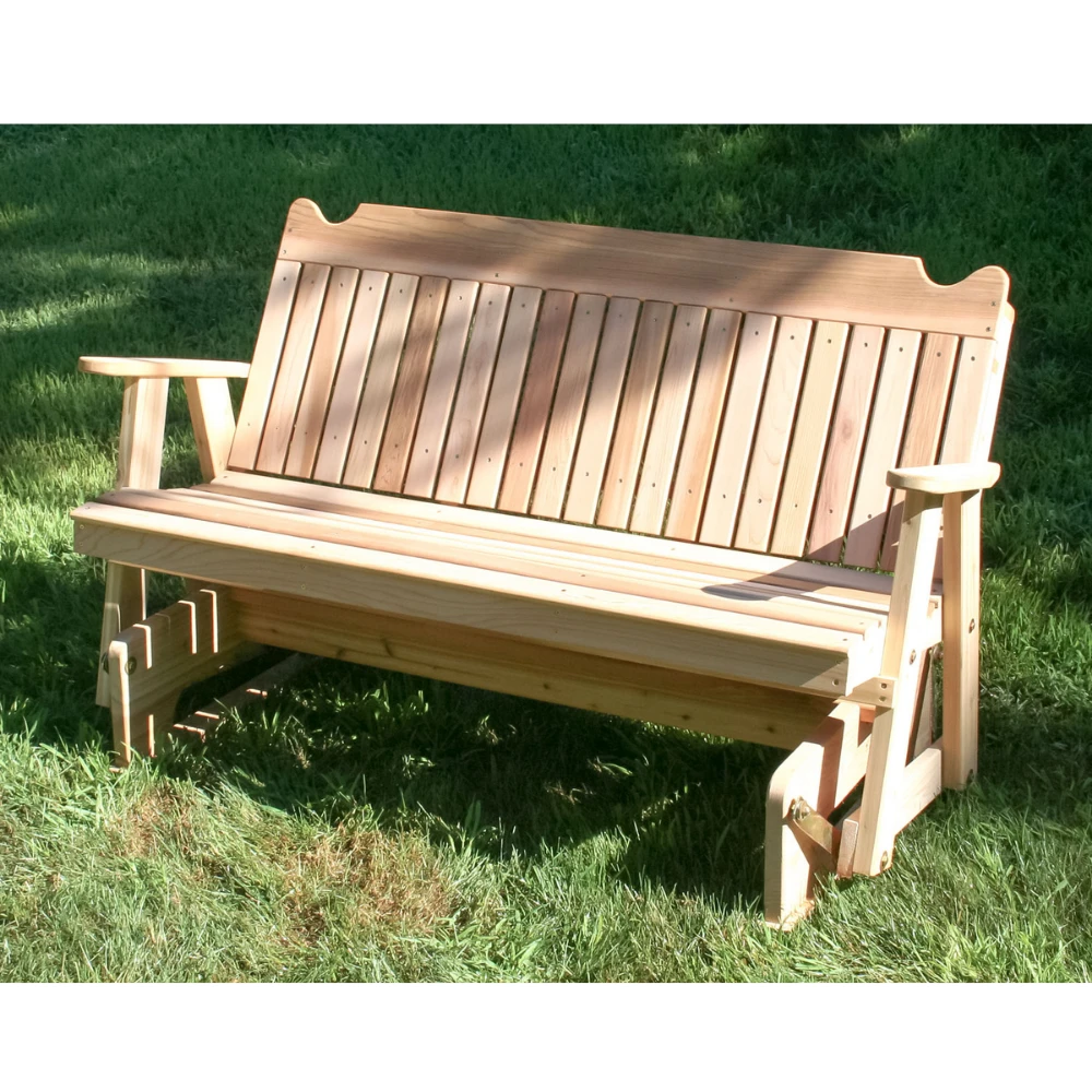 Creekvine Designs Red Cedar Straight Back English Glider Creekvine Designs Red Cedar Straight Back English Glider -Elite Patio Direct Shop CreekvineDesignsRedCedarStraightBackEnglishGlider