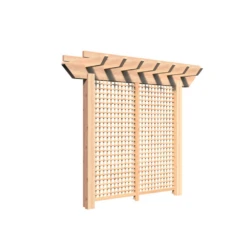 Creekvine Designs Rough Cut Cedar Monterrey Pergola With Lattice -Elite Patio Direct Shop CreekvineDesignsRoughCutCedarMonterreyPergolawithLattice