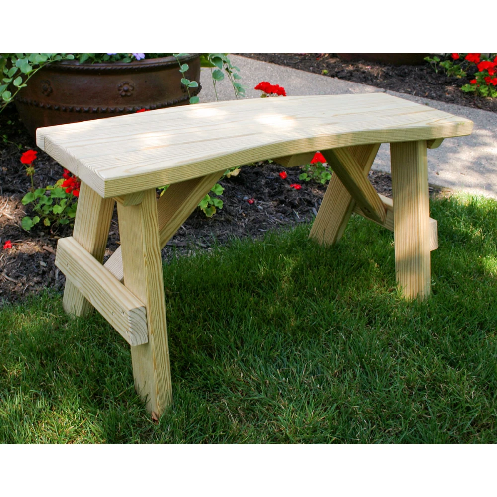 Creekvine Designs Treated Pine Curved Bench Creekvine Designs Treated Pine Curved Bench -Elite Patio Direct Shop CreekvineDesignsTreatedPineCurvedBench