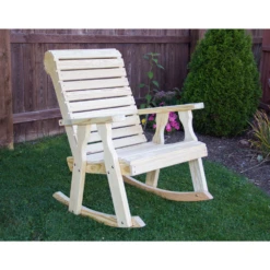 Creekvine Designs Treated Pine Rollback Rocking Chair -Elite Patio Direct Shop CreekvineDesignsTreatedPineRollbackRockingChair