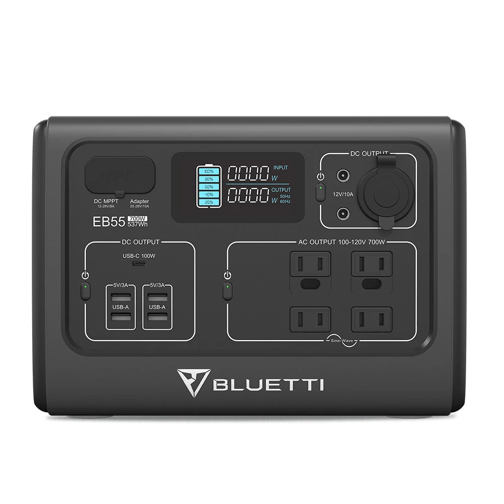BLUETTI EB55 Portable Power Station 700W/537Wh BLUETTI EB55 Portable Power Station 700W/537Wh -Elite Patio Direct Shop EB55 02 1000x ccd08d7d eae4 40d7 ae0e 94d521016094