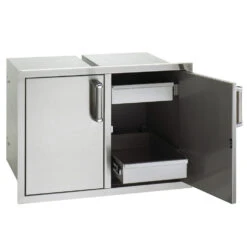 Fire Magic Flush Double Doors With Dual Drawers