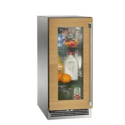 Perlick Signature 15-Inch Outdoor Undercounter Refrigerator (HP15RO-4) -Elite Patio Direct Shop HP15RO 3 4LLightWoodPanel