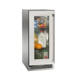 Perlick Signature 15-Inch Outdoor Undercounter Refrigerator (HP15RO-4) -Elite Patio Direct Shop HP15RO 3 4LWhiteWoodPanel