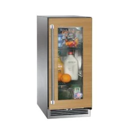 Perlick Signature 15-Inch Outdoor Undercounter Refrigerator (HP15RO-4) -Elite Patio Direct Shop HP15RO 3 4RLightWoodPanel