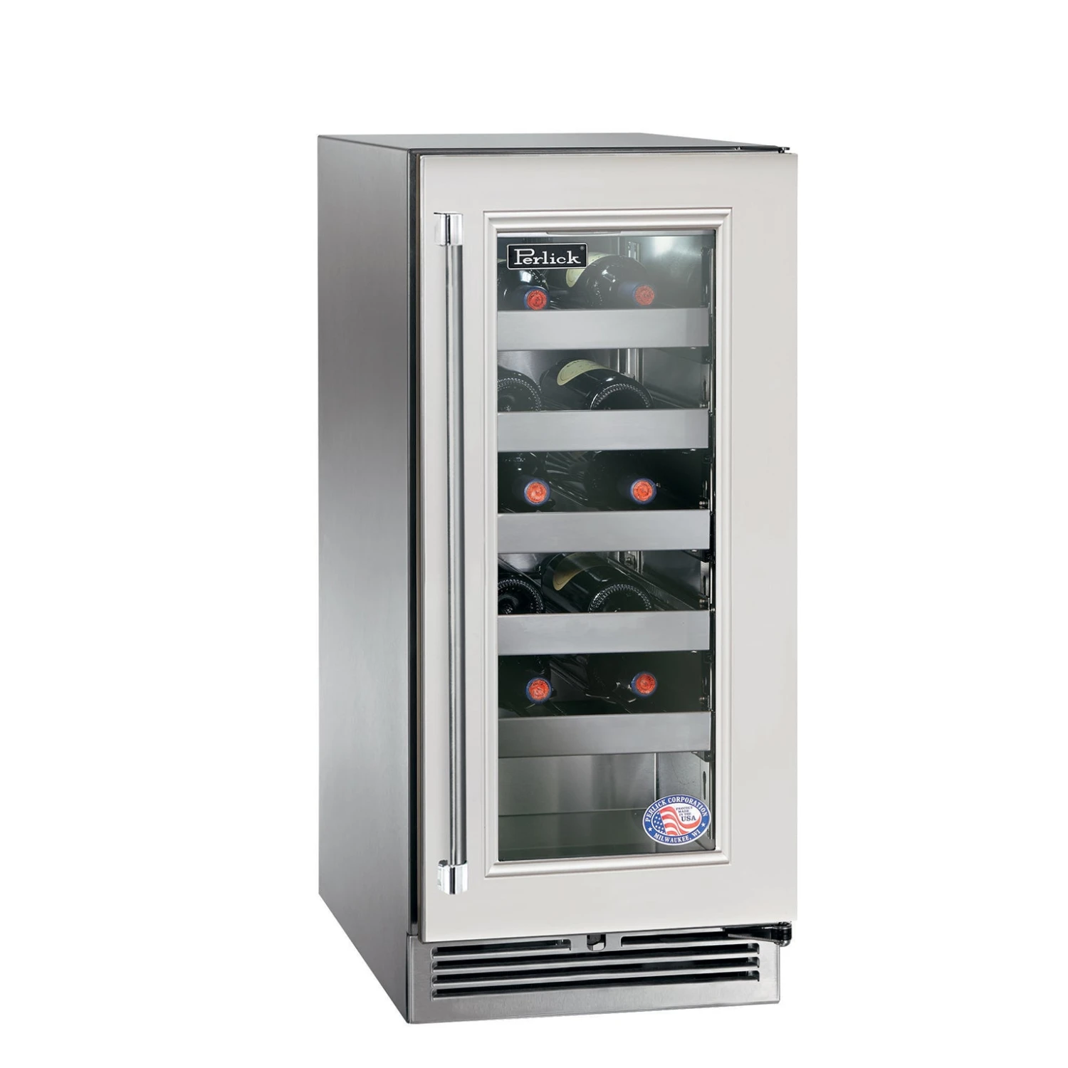 Perlick Signature 15-Inch Outdoor Undercounter Wine Reserve (HP15WO-4) Perlick Signature 15-Inch Outdoor Undercounter Wine Reserve (HP15WO-4) -Elite Patio Direct Shop HP15WO 3 4RWhiteWoodPanel