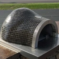 HPC Villa Built-In Hybrid Gas/Wood Fueled Mosaic Tile Pizza Oven