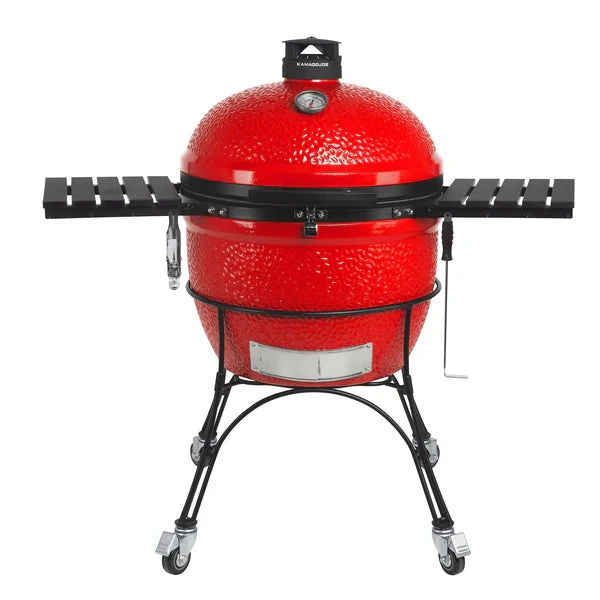 Kamado Joe Big Joe II 24-Inch Grill w/ Cart, Side Shelves, Heat Deflector & Tools w/ BJ-CBH - BJ24RHC Kamado Joe Big Joe II 24-Inch Grill W/ Cart, Side Shelves, Heat Deflector & Tools W/ BJ-CBH - BJ24RHC -Elite Patio Direct Shop Kamado joe BigJoe Red II w Cart Side Shelves Heat Deflector and Tools w BJ CBH