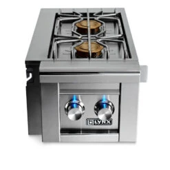 Lynx Professional Cart Mounted Double Side Burner - LCB2-3-LP/NG