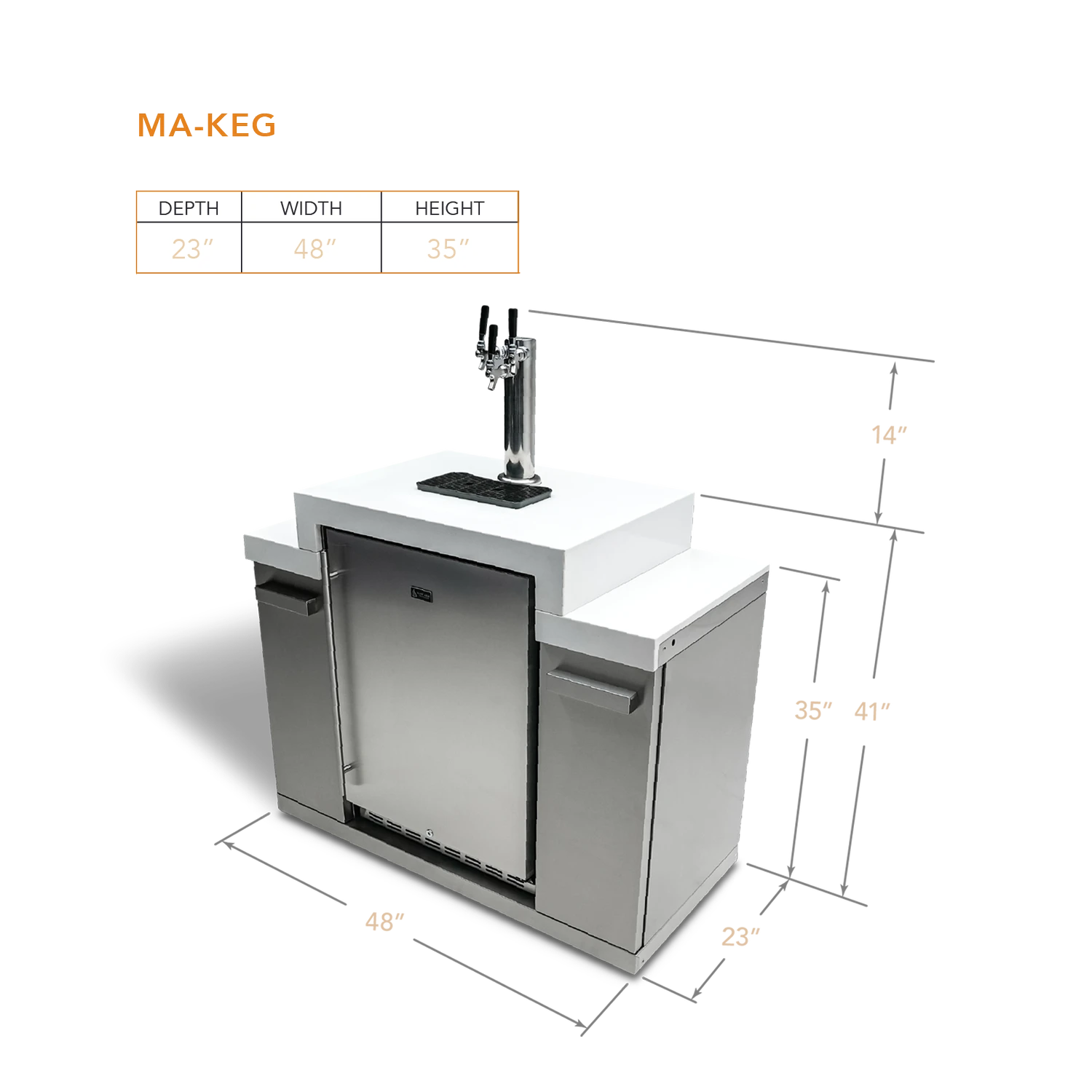 Mont Alpi Kegerator - MA-KEG Mont Alpi Kegerator - MA-KEG -Elite Patio Direct Shop MA KEG 01 dims 2x aa38d2d5 5f45 4b4f ae3a c38965204c7c