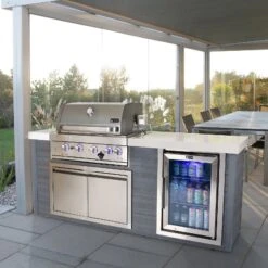 Mont Alpi Artwood 4-Burner Stainless Steel BBQ Grill Island - MA400-AW -Elite Patio Direct Shop MA400 AWlifestyle