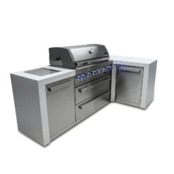 Mont Alpi 805 Deluxe BBQ Grill Island With 90 Degree Corner - MAi805-D90C -Elite Patio Direct Shop Mai805 D90Cside