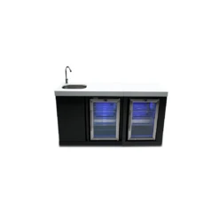 Mont Alpi Black Stainless Steel Beverage Center And Fridge Cabinet - MA-BEVBSSFC -Elite Patio Direct Shop Mont Alpi Black Stainless Steel Beverage Center and Fridge Cabinet 3