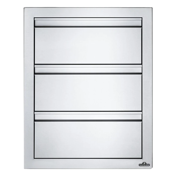 Napoleon 18" X 24" Triple Drawer - BI-1824-3DR Napoleon 18" X 24" Triple Drawer - BI-1824-3DR -Elite Patio Direct Shop Napoleon18X24INCHTRIPLEDRAWER2