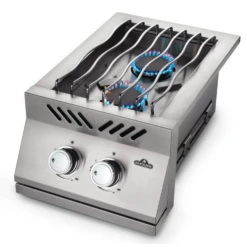 Napoleon Built-in 500 Series Inline Dual Range Top Burner With Stainless Steel Cover - BI12RT -Elite Patio Direct Shop NapoleonBUILT IN500SERIESINLINEDUALRANGETOPBURNER5