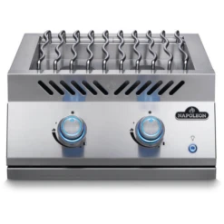 Napoleon 700 Series 18-Inch Built-In Dual Range Top Burner With Stainless Steel Cover - BIB18RT