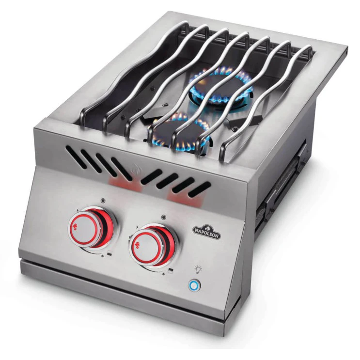 Napoleon 700 Series 12-Inch Inline Dual Range Side Burner with Stainless Steel Cover - BIB12RT Napoleon 700 Series 12-Inch Inline Dual Range Side Burner With Stainless Steel Cover - BIB12RT -Elite Patio Direct Shop NapoleonBUILT IN700SERIESINLINEDUALRANGETOPBURNER5