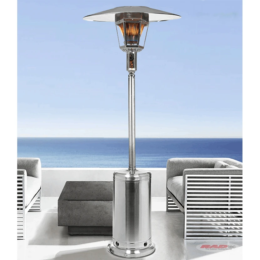 RADtec Real Flame Patio Heater - Stainless Steel RADtec Real Flame Patio Heater - Stainless Steel -Elite Patio Direct Shop RADtecRealFlamePatioHeateroutdoors