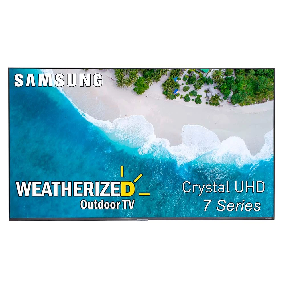 Weatherized TVs Prestige Converted Samsung 7 Series - Outdoor Patio TV Weatherized TVs Prestige Converted Samsung 7 Series - Outdoor Patio TV -Elite Patio Direct Shop SamsungPrestige7SeriesFront