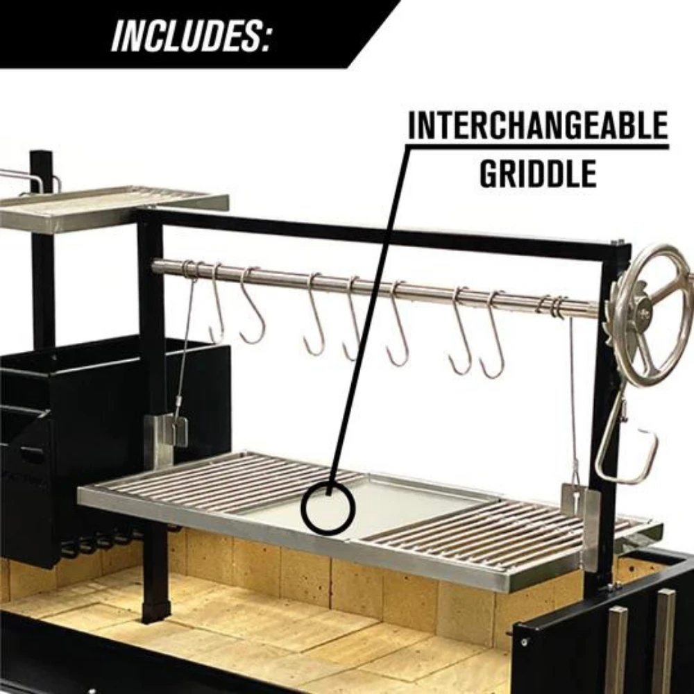 Tagwood BBQ Argentine Santa Maria Wood Fire & Charcoal Grill (BBQ03SI) Tagwood BBQ Argentine Santa Maria Wood Fire & Charcoal Grill (BBQ03SI) -Elite Patio Direct Shop TagwoodBBQArgentineSantaMariaWoodFire CharcoalGrill BBQ03SI 5