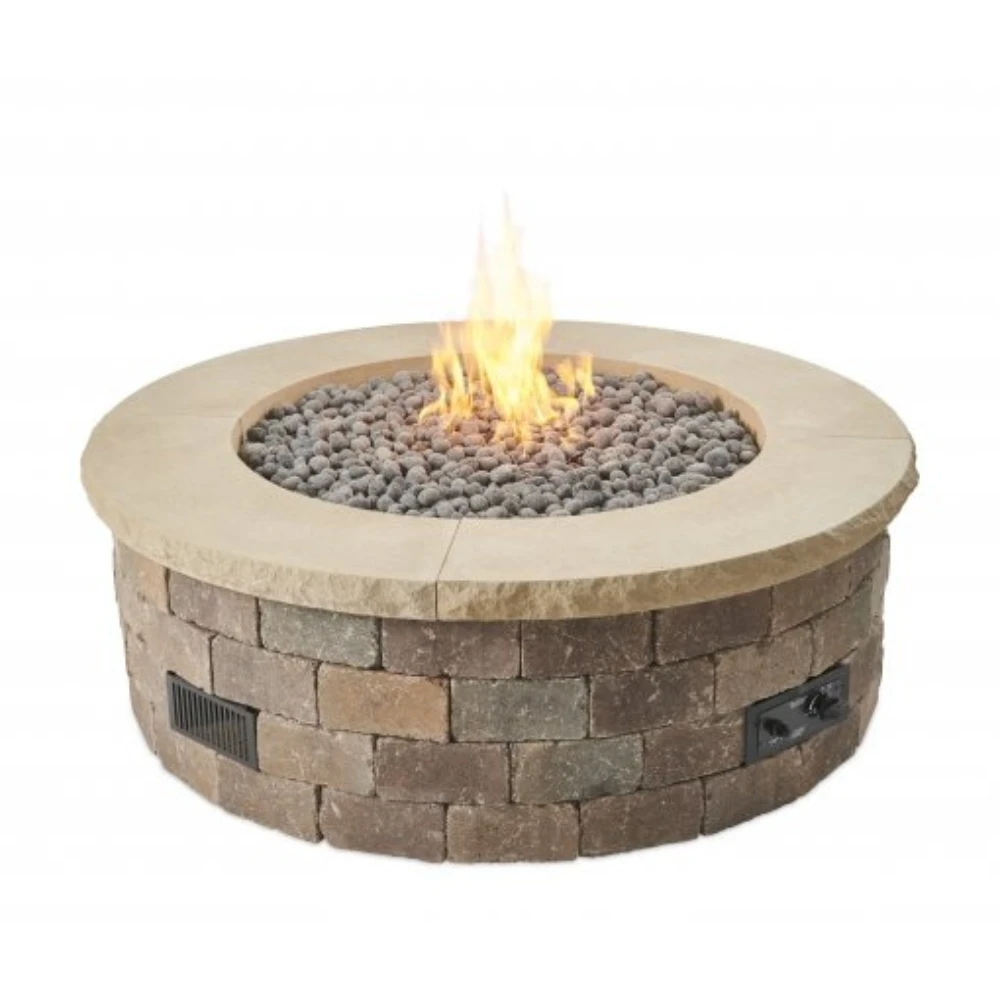 The Outdoor Greatroom Company Bronson Block Round Gas Fire Pit Kit (BRON52-K) The Outdoor Greatroom Company Bronson Block Round Gas Fire Pit Kit (BRON52-K) -Elite Patio Direct Shop TheOutdoorGreatroomCompanyBronsonBlockRoundGasFirePitKit BRON52 K 8