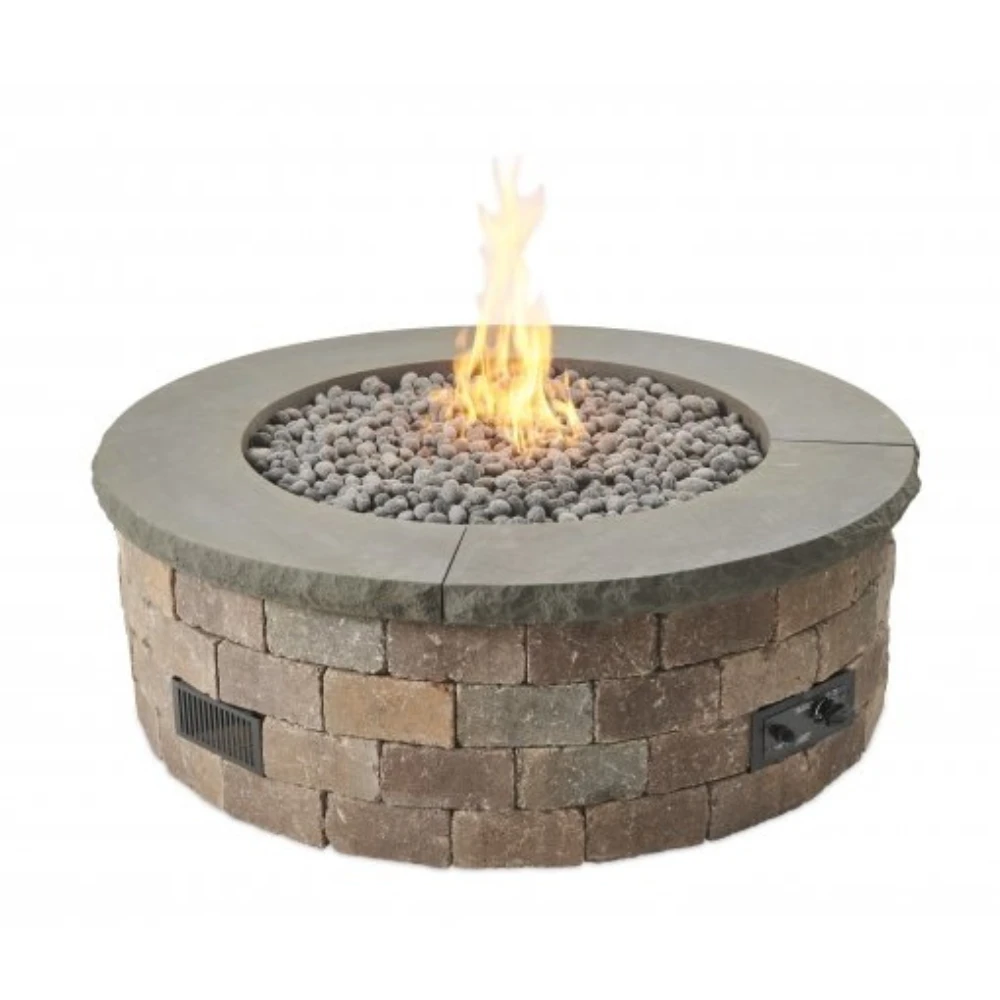 The Outdoor Greatroom Company Bronson Block Round Gas Fire Pit Kit (BRON52-K) The Outdoor Greatroom Company Bronson Block Round Gas Fire Pit Kit (BRON52-K) -Elite Patio Direct Shop TheOutdoorGreatroomCompanyBronsonBlockRoundGasFirePitKit BRON52 K 9