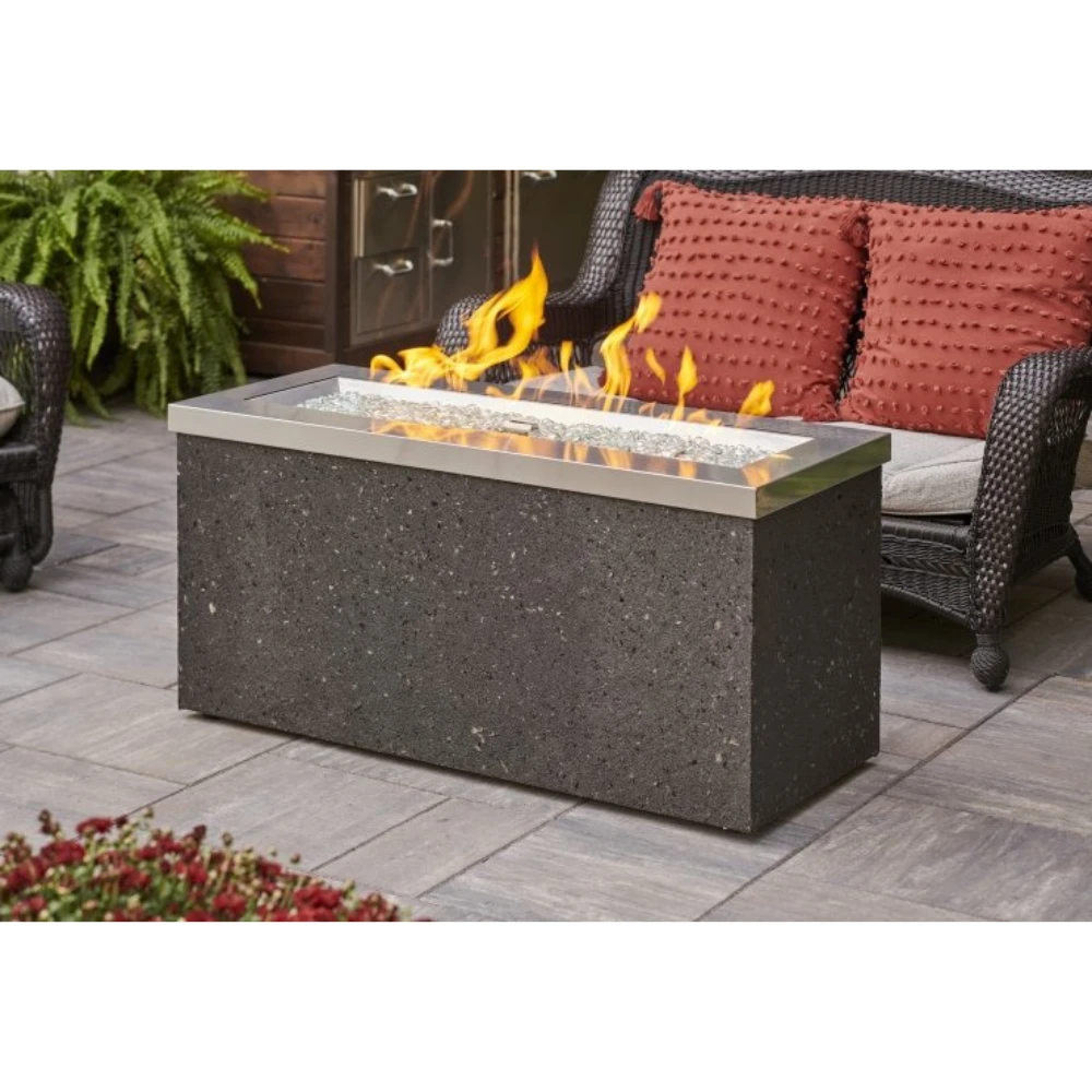 The Outdoor Greatroom Company Stainless Steel Key Largo Linear Gas Fire Pit Table (KL-1242-SS) The Outdoor Greatroom Company Stainless Steel Key Largo Linear Gas Fire Pit Table (KL-1242-SS) -Elite Patio Direct Shop TheOutdoorGreatroomCompanyStainlessSteelKeyLargoLinearGasFirePitTable KL 1242 SS 6