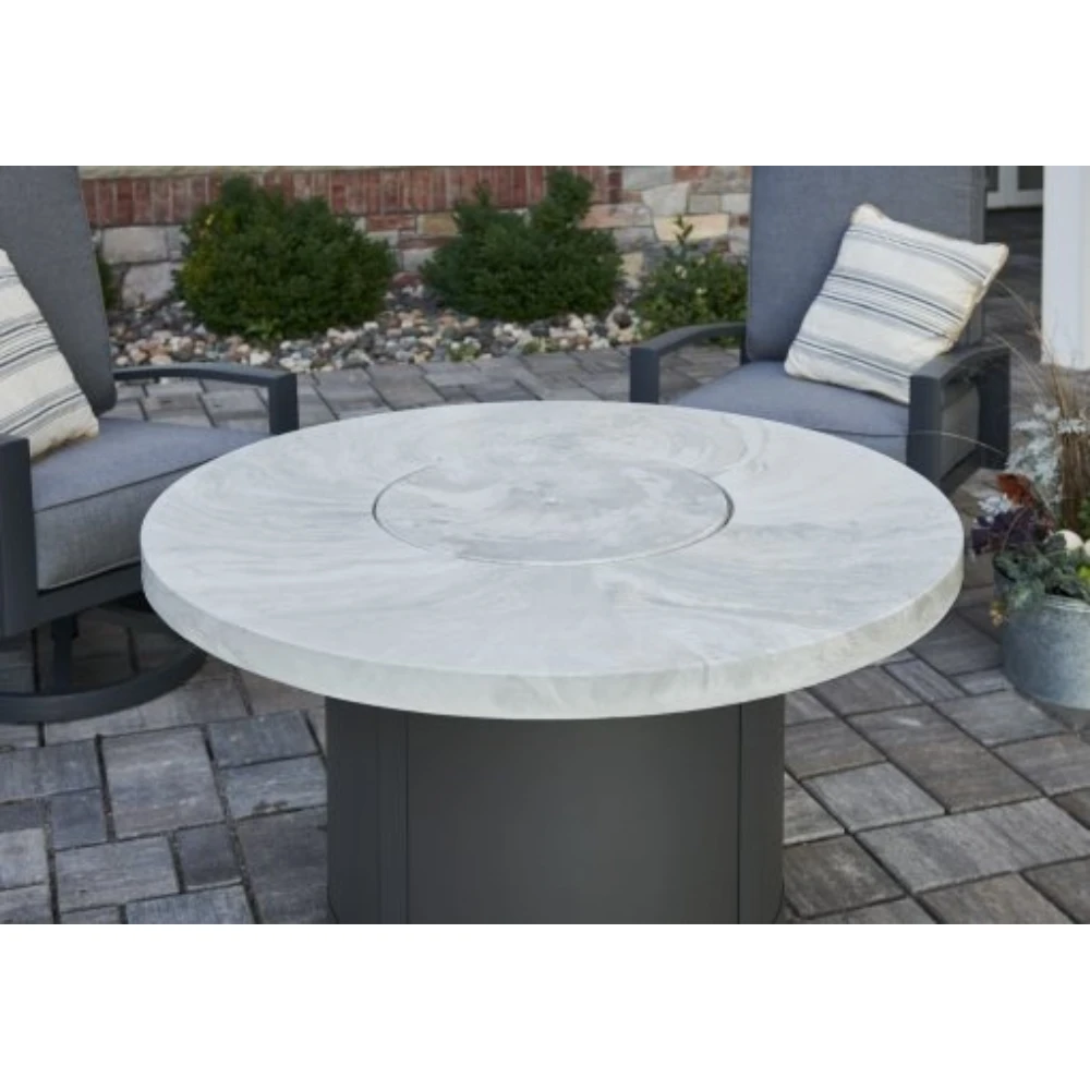 The Outdoor Greatroom Company White Onyx Beacon Round Gas Fire Pit Table (BC-20-WO) The Outdoor Greatroom Company White Onyx Beacon Round Gas Fire Pit Table (BC-20-WO) -Elite Patio Direct Shop TheOutdoorGreatroomCompanyWhiteOnyxBeaconRoundGasFirePitTable BC 20 WO