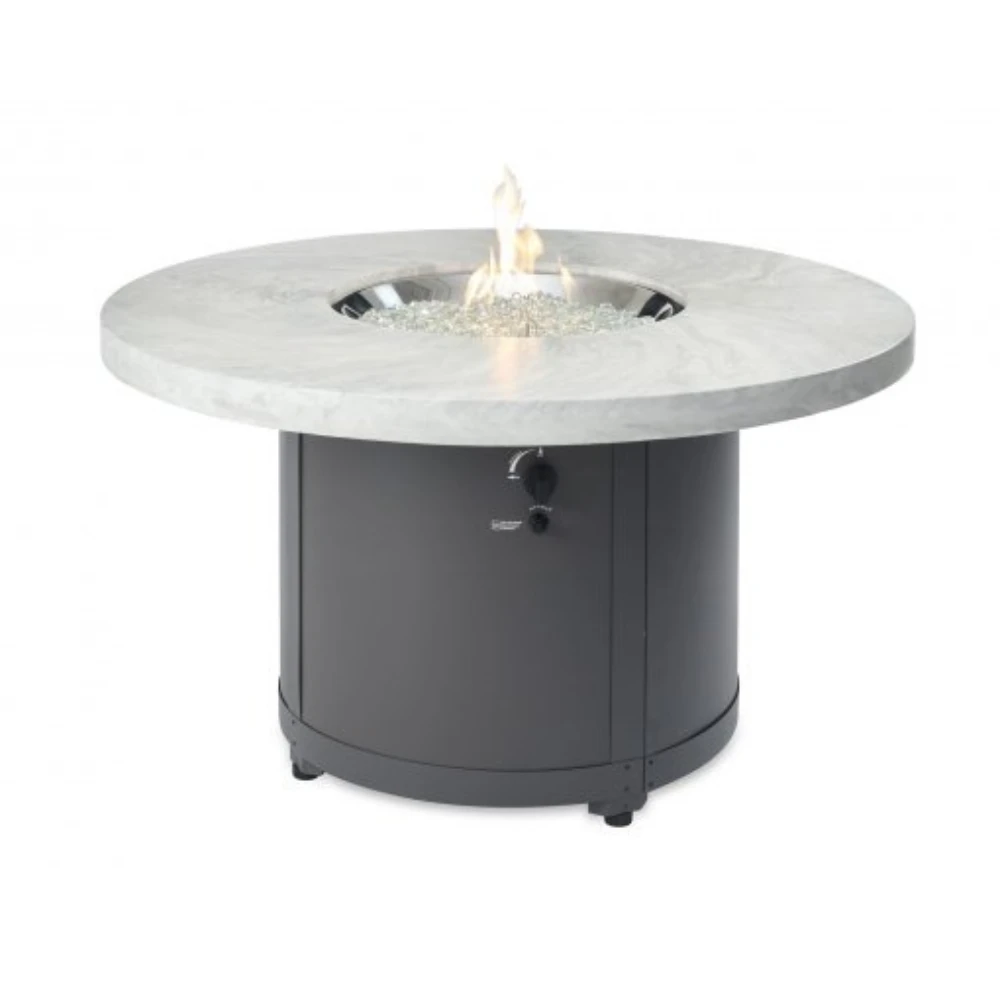 The Outdoor Greatroom Company White Onyx Beacon Round Gas Fire Pit Table (BC-20-WO) The Outdoor Greatroom Company White Onyx Beacon Round Gas Fire Pit Table (BC-20-WO) -Elite Patio Direct Shop TheOutdoorGreatroomCompanyWhiteOnyxBeaconRoundGasFirePitTable BC 20 WO 3