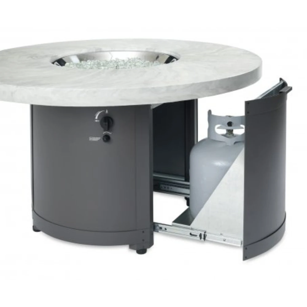 The Outdoor Greatroom Company White Onyx Beacon Round Gas Fire Pit Table (BC-20-WO) The Outdoor Greatroom Company White Onyx Beacon Round Gas Fire Pit Table (BC-20-WO) -Elite Patio Direct Shop TheOutdoorGreatroomCompanyWhiteOnyxBeaconRoundGasFirePitTable BC 20 WO 4