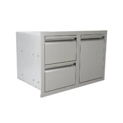 RCS Valiant Stainless Steel Double Drawer/Propane Tank Storage Combo