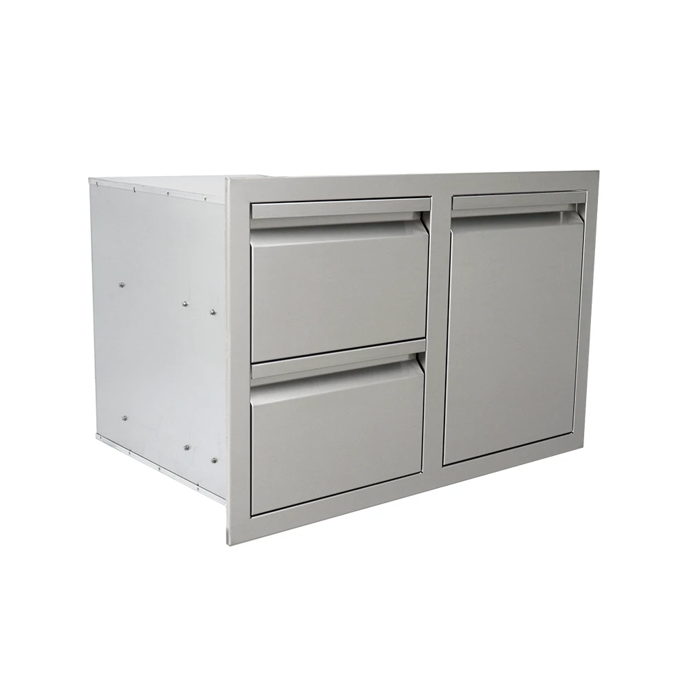 RCS Valiant Stainless Steel Double Drawer/Propane Tank Storage Combo RCS Valiant Stainless Steel Double Drawer/Propane Tank Storage Combo -Elite Patio Direct Shop VDCL14