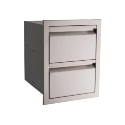 RCS Valiant Stainless Steel Fully Enclosed Double Drawer -Elite Patio Direct Shop VDR11