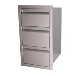 RCS Valiant Stainless Steel Fully Enclosed Triple Drawer 4 RCS Valiant Stainless Steel Fully Enclosed Triple Drawer -Elite Patio Direct Shop VTD34